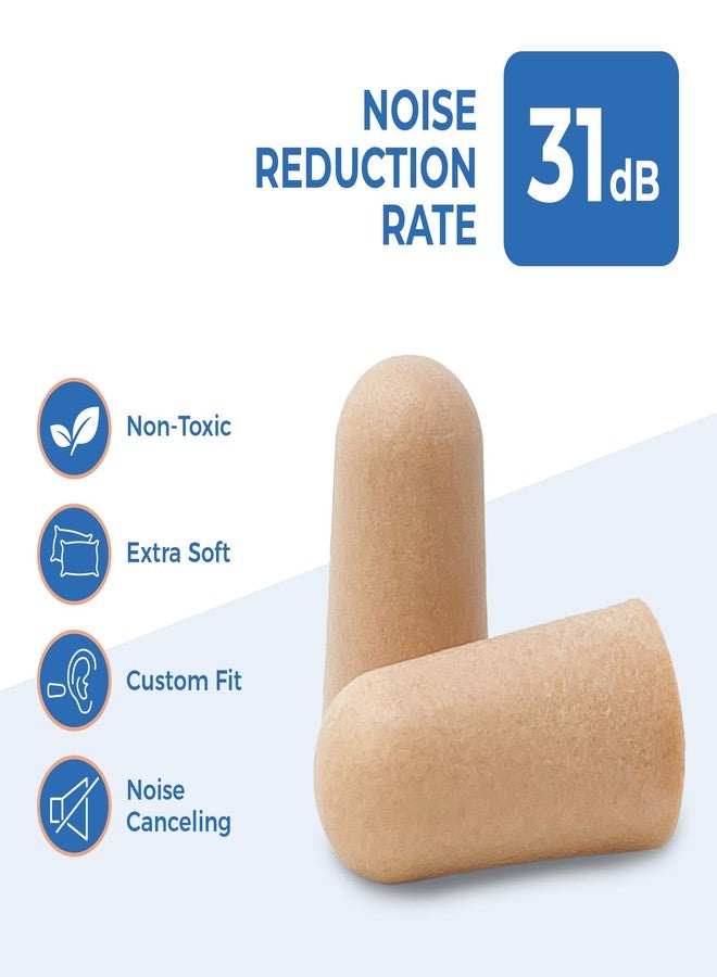 Reli. Foam Ear Plugs (120 Pairs Bulk) 31 dB NRR | Disposable Foam Ear Plugs for Sleeping Noise Cancelling | Blocks Loud Snoring, Concerts, Travel, Noise Reduction (Peach) - Image 3
